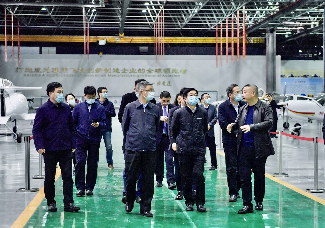 浙江省政协副主席郑继伟调研j9.com航空产业